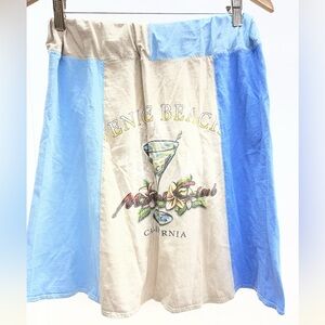 Mudd A-Line Skirt - Blue and Cream vintage Y2K